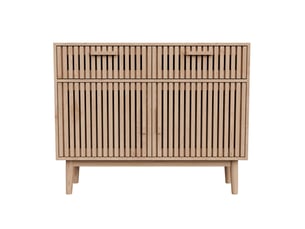 Buffet de cuisine 2 tiroir(s)    <strong>BRILVERDE </strong> <strong></strong> coloris bois clair largeur 100 cm hauteur 80 cm