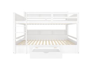 Lit superposé 90x200 cm <strong>ZOVIRA</strong>  <strong></strong> coloris blanc