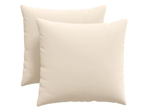 Lot de 2 coussins de canapé, coussins décoratifs tissu beige 45 x 45 cm cf58753