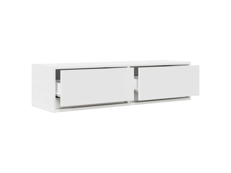  Meuble tv - banc tv - meuble de rangement 100 x 31 x 25,5 cm blanc bois d'ingénierie  - Conforama E