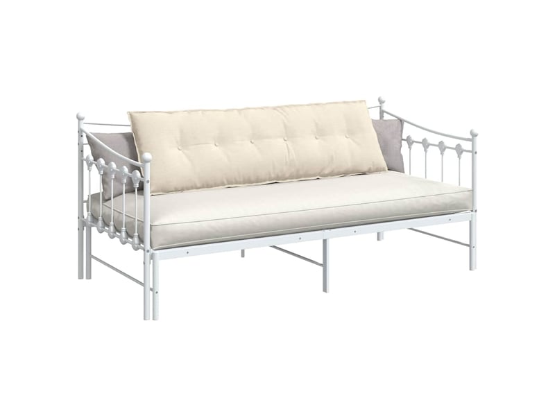 Coussin de dos, coussin de dossier crème 160 x 50 cm tissu en velours côtelé cf54622 - Conforama C