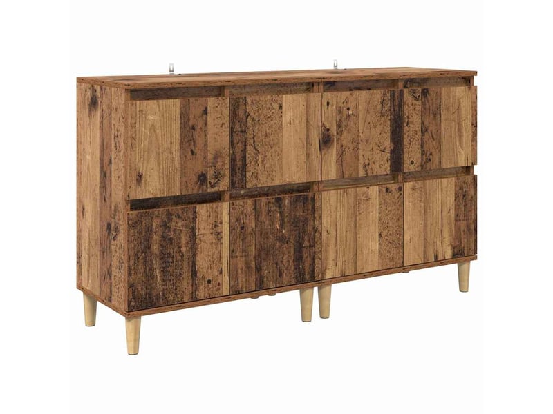  Buffet - bahut - meuble de rangements 2 pc bois ancien 60 x 35 x 70 cm bois d'ingénierie  - Conforama E