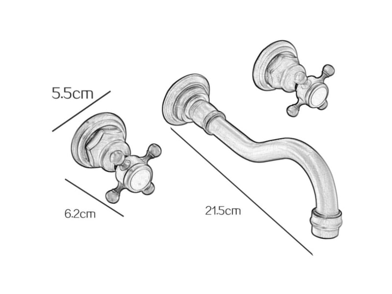  Robinet mitigeur mural pour lavabo de salle de bain 3 trous -couleur blanc  - Conforama D