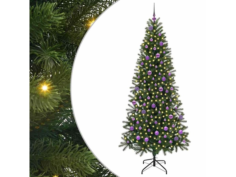 Sapin de noël - arbre de noël artificiel vert 210 cm pe et pvc - Conforama A