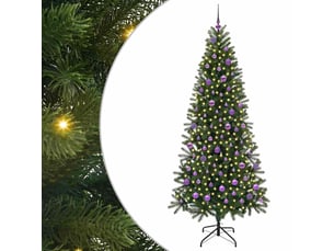 Sapin de noël - arbre de noël artificiel vert 210 cm pe et pvc
