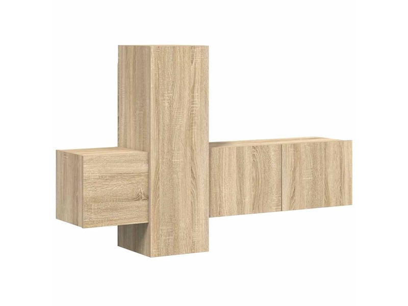  Ensemble de meubles tv 3 pcs chêne sonoma bois d'ingénierie shl62188  - Conforama A