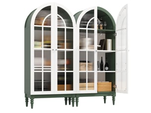 Vitrine coloris bicolore 3 étagère(s) <strong>MIVRAY </strong> <strong></strong> - 76 cmx165 cm