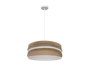 Suspension fabrilamp natalia juteblanc 1 x e27 réglable 47-110 cm 50x50 cm