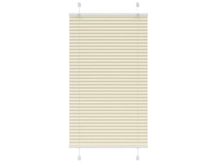 Store plissé, store de fenêtre crème 80x100 cm largeur du tissu 79,4 cm polyester cf46856