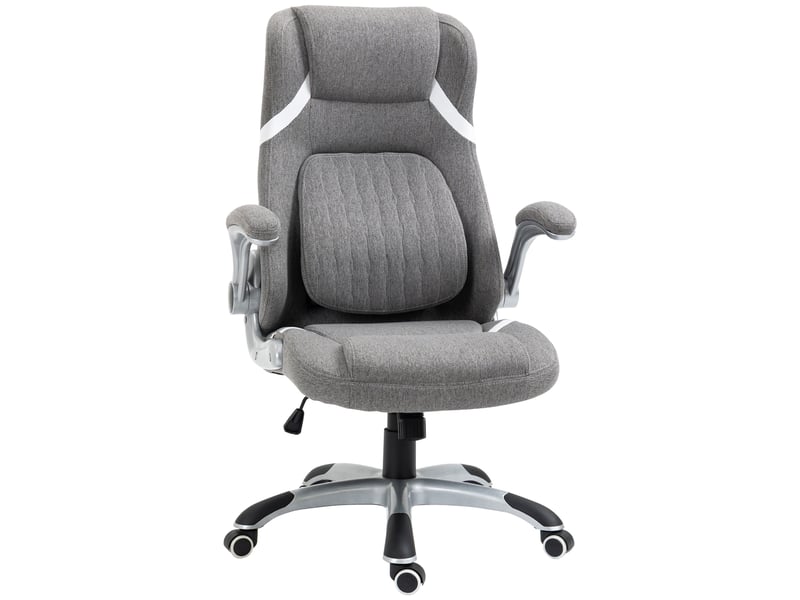  Fauteuil de bureau inclinable en tissu respirant et acier, hauteur réglable, 68 x 76 x 109-117 cm  - Conforama A