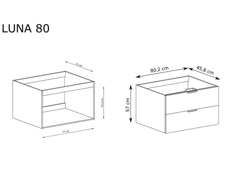  Meuble sous vasque suspendu novo effet chêne hikora 80 cm  - Conforama C