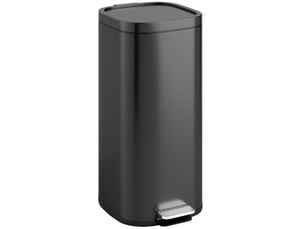 Poubelle cuisine 30 l à pédale, couvercle soft-close, fonction maintien ouvert, maison