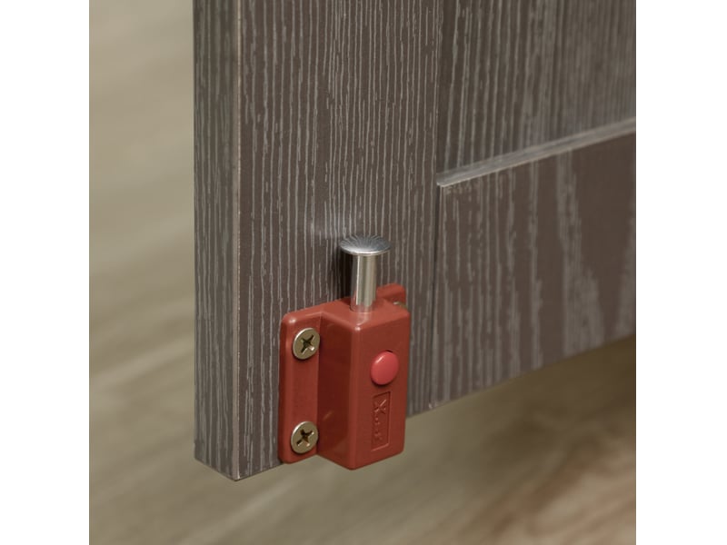  Meuble avec serrure 114x60x82 cm bois gris  - Conforama C