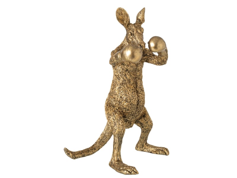  Statuette kangourou boxer arno 45cm doré  - Conforama B