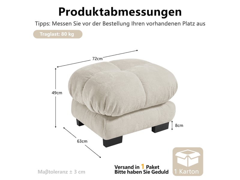  Tissu chenille ottoman - kaki clair SF20260312004 - Conforama E