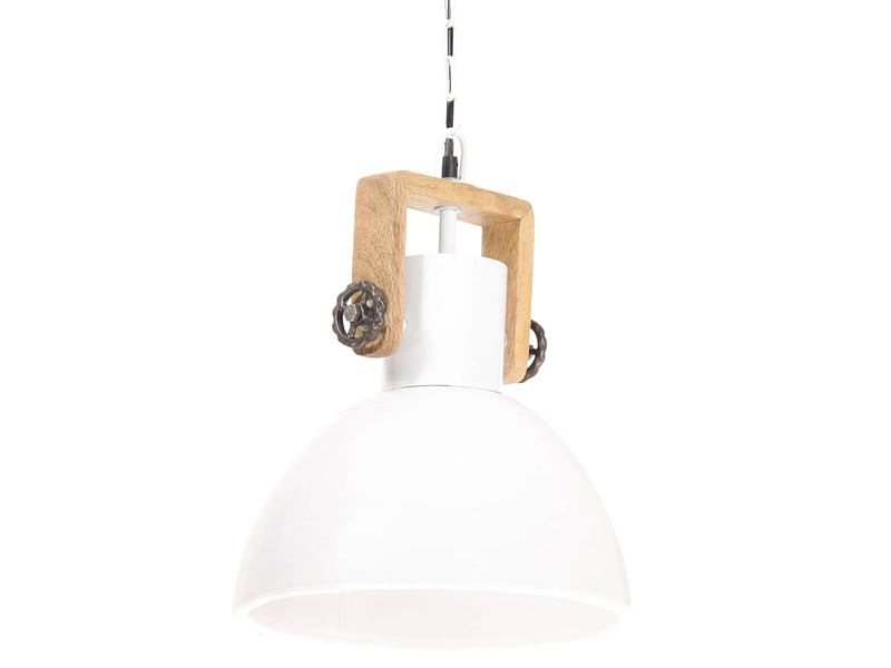  Lampe suspendue, suspension luminaire industrielle 25 w blanc rond 30 cm e27  - Conforama A