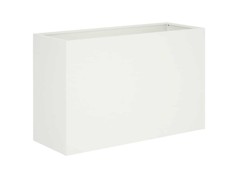 Jardinière - cache-pot de jardin blanc 80 x 30 x 40 cm acier laminé à froid - Conforama A
