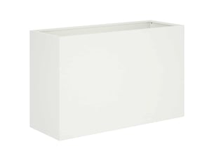 Jardinière - cache-pot de jardin blanc 80 x 30 x 40 cm acier laminé à froid