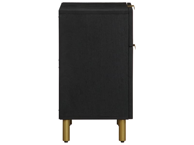  Table de chevet - cabinet de chevet - table de nuit noir 50x33x60 cm bois d'ingénierie  - Conforama C