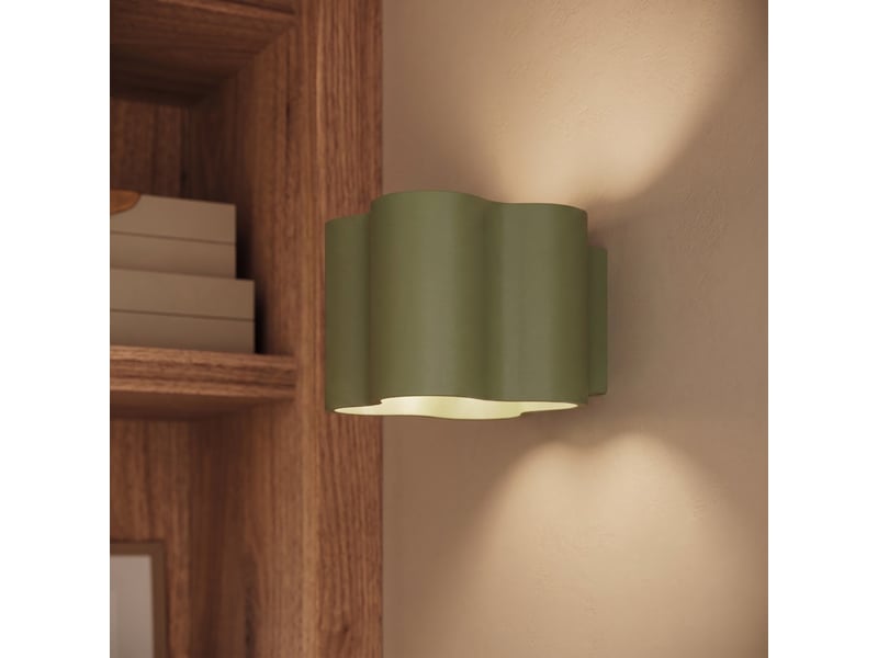  Plafonnier ovio 2 vert olive gu10 aluminium moderne 12x24.5x12cm SL.3345 - Conforama D