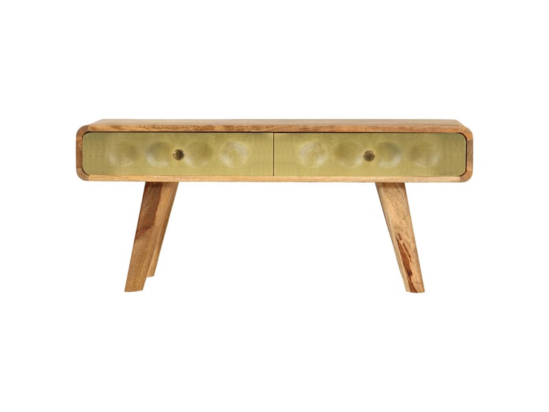  Table basse - table de salon - table à thé bois de manguier massif 90x50x40 cm  - Conforama C