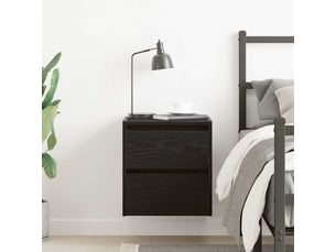 Table de chevet - cabinet de chevet - table de nuit murale chêne noir 38x34x40 cm