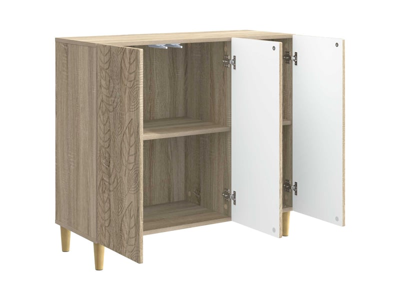  Buffet - bahut - meuble de rangement chêne sonoma 89 x 34,5 x 80 cm bois d'ingénierie  - Conforama D
