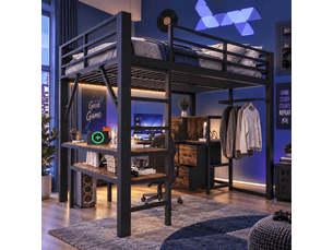 Lit mezzanine 140x200 cm <strong></strong>  <strong>OPULERANE TRADING LTD</strong> coloris multicolore