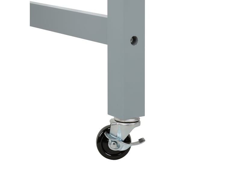  Îlot de cuisine mobile avec plateau extensible, rangement à épices et 3 tiroirs, gris  - Conforama E