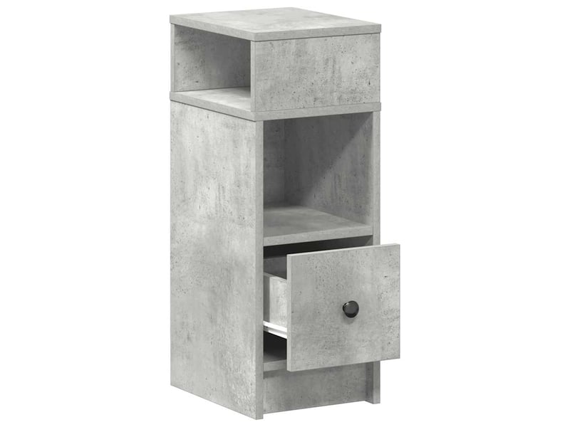 Lot de 2 tables de chevet - cabinet de chevet - table de nuit avec tiroir gris béton 25x31x66 cm - Conforama D