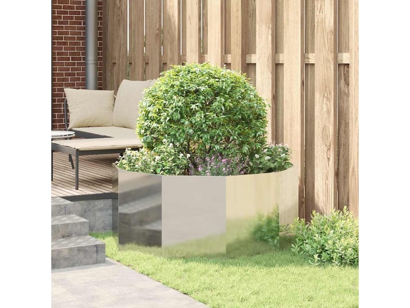  Jardinière - bac à fleurs argent 120 x 120 x 50 cm acier galvanisé  - Conforama D