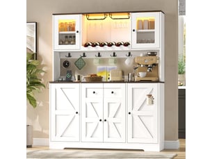 Buffet 6 porte(s) 0 tiroir(s) <strong></strong> <strong></strong> - 140 cm coloris blanc