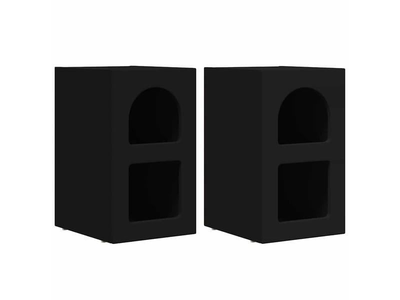  Table de chevet 2 pièces noir 29,5 x 33,5 x 50 cm  - Conforama A