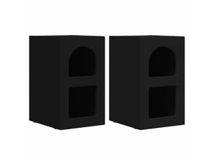 Table de chevet 2 pièces noir 29,5 x 33,5 x 50 cm