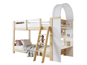 Lit superposé 90x200 cm OKWISH   coloris bicolore