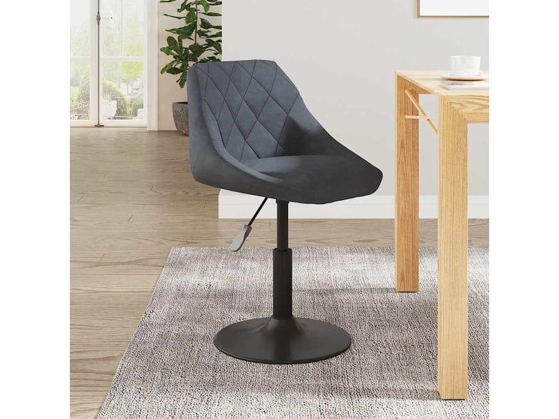  Tabouret de bar, chaise de bar gris foncé velours shl87271  - Conforama B