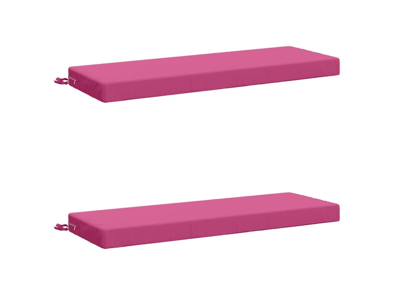 Lot de 2 coussins de banc, coussins d'assise soest 100 % polyester rose cf57341 - Conforama A