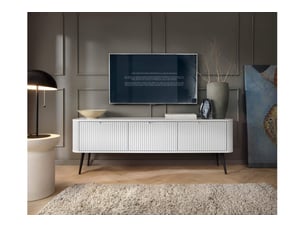 Meuble tv coloris blanc 168 cm LOUNGITUDE  VELINA