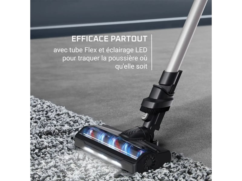  Rowenta - aspirateur balai 2 en 1 rechargeable 18v noirvert  rh6a82wo - x-pert flex 7.60 RH6A82WO - Conforama C