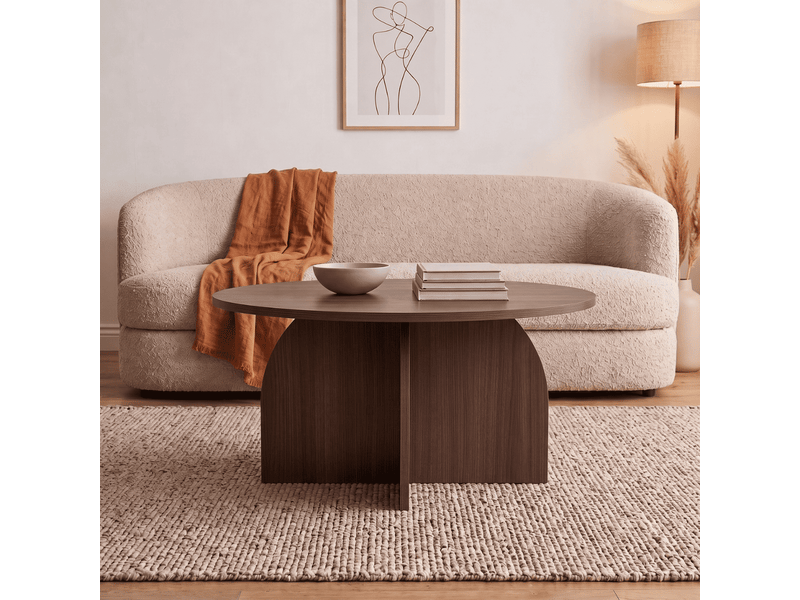  Table basse avec plateau rond d80 cm - clover  - Conforama B