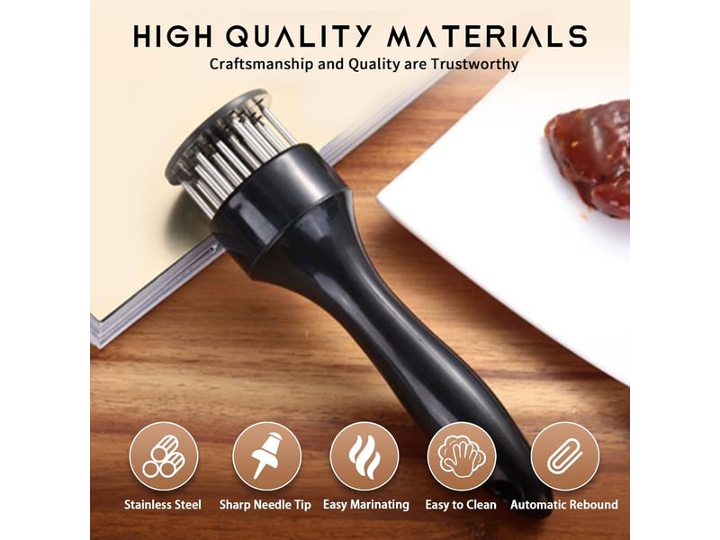  1 pièces attendrisseur d'aiguille à viande, attendrisseur à viande, aiguille à steak, convient pour cuisiner diverses viandes dans la cuisine - noir NO Commercial reference - Conforama C