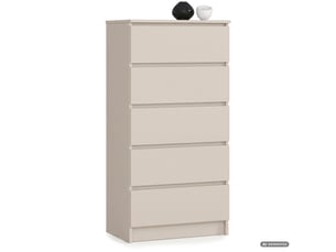 Commode 5 tiroir(s)    AKORD Commode K60 coloris beige largeur 40 cm
