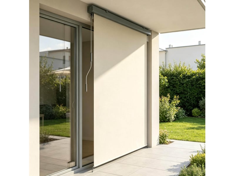  Store occultant extérieur 160 x 250 cm – crème – manivelle réglable, protection solaire et intimité  - Conforama D