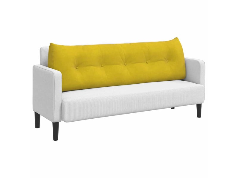 Coussin de dos, coussin de dossier jaune 160 x 24 x 50 cm velours cf54754 - Conforama C