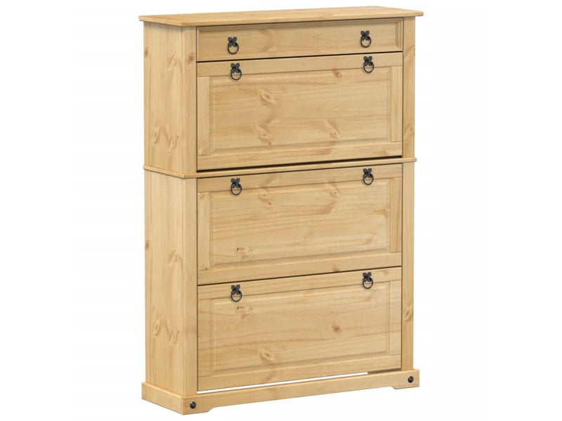  Meuble à chaussure, armoire à chaussures corona 99x32x138 cm bois de pin massif  - Conforama A