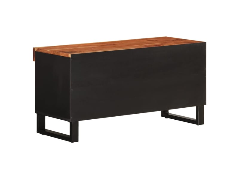  Meuble tv - banc tv - meuble de rangement 85x33x43,5 cm bois d'acacia massif  - Conforama E