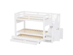 Lit superposé 90x200 cm   IKSETERA TRADING LTD coloris blanc