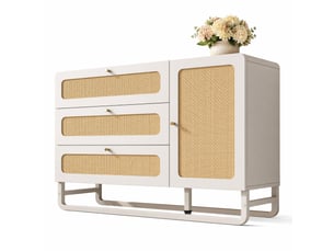 Commode 3 tiroir(s) <strong>DESVIAE</strong> <strong></strong> coloris blanc largeur 120 cm