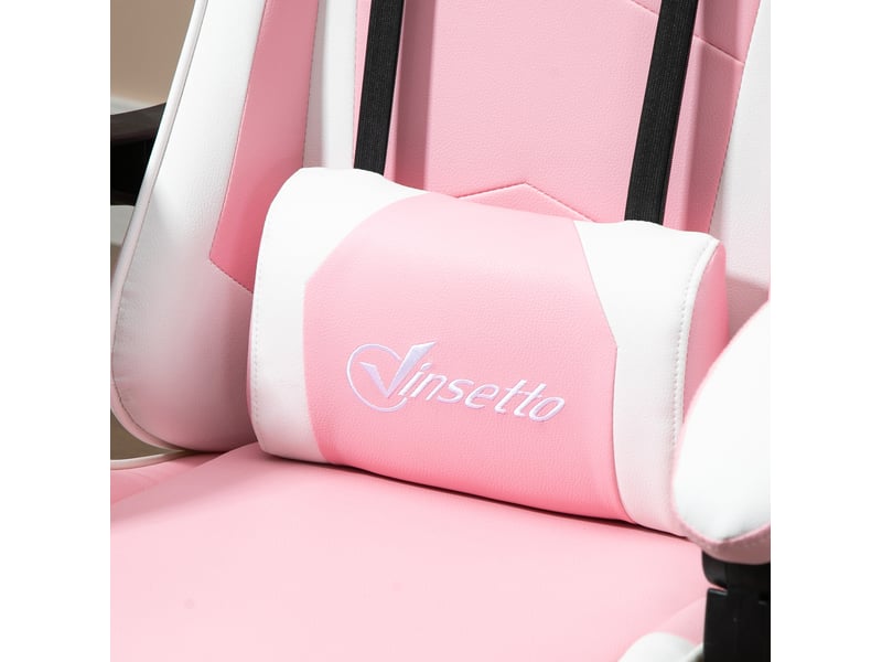  Fauteuil de bureau ergonomique 64x67 cm réglable rose et blanc  - Conforama C