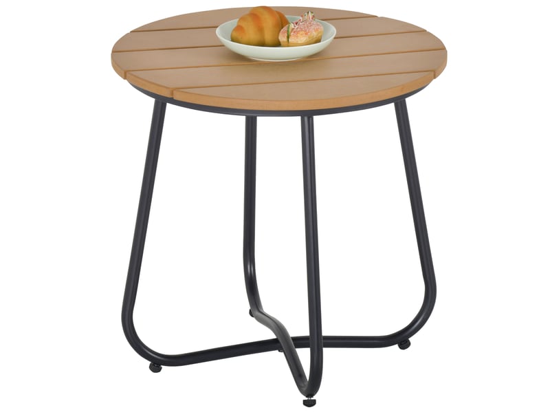  Petite table basse ronde acier marron 49x49x48cm  - Conforama A
